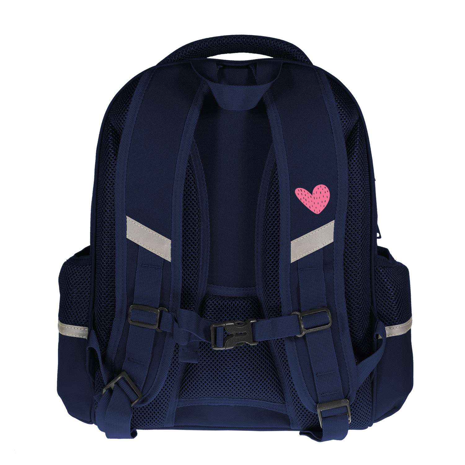 Рюкзак школьный Bruno Visconti облегченная капсула синий с эргономичной спинкой КОРГИ. ONE LOVE - фото 6