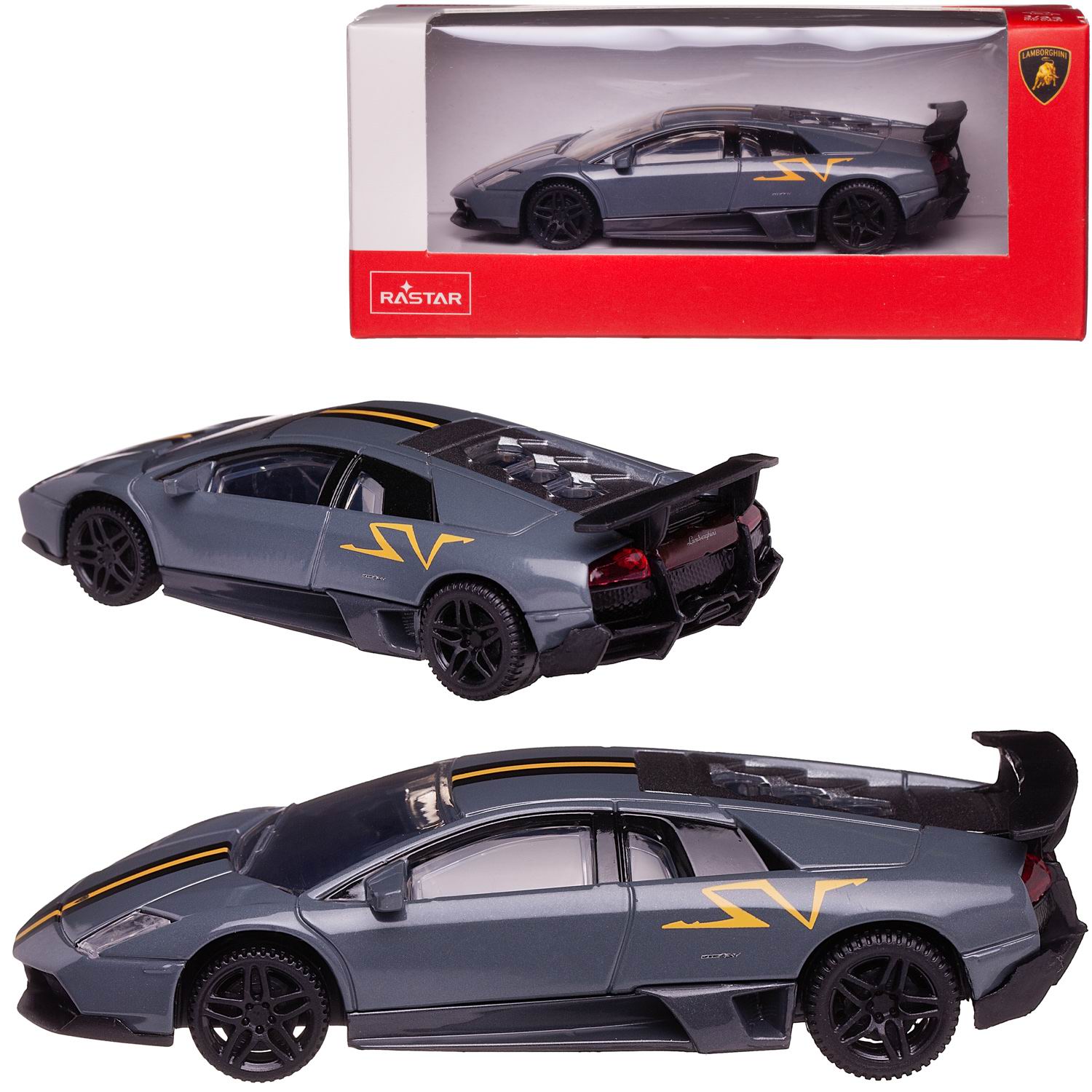 Автомобиль Rastar Lamborghini 1:43 без механизмов серый 39501GR - фото 2