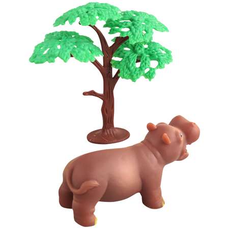 Игровой набор Mioshi Маленькие звери: Бегемот 9х5 см дерево