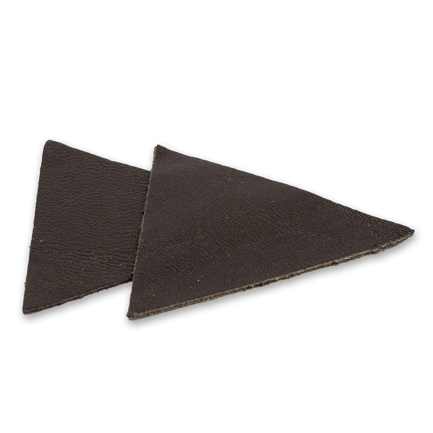 Термоаппликация Галерея нашивка заплатка Треугольник 5.9х4 см 2 шт из кожи для ремонта одежды темно-коричневый - фото 2