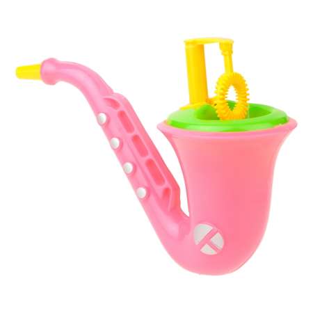 Игрушка Мы-шарики Саксофон для пускания мыльных пузырей розовый