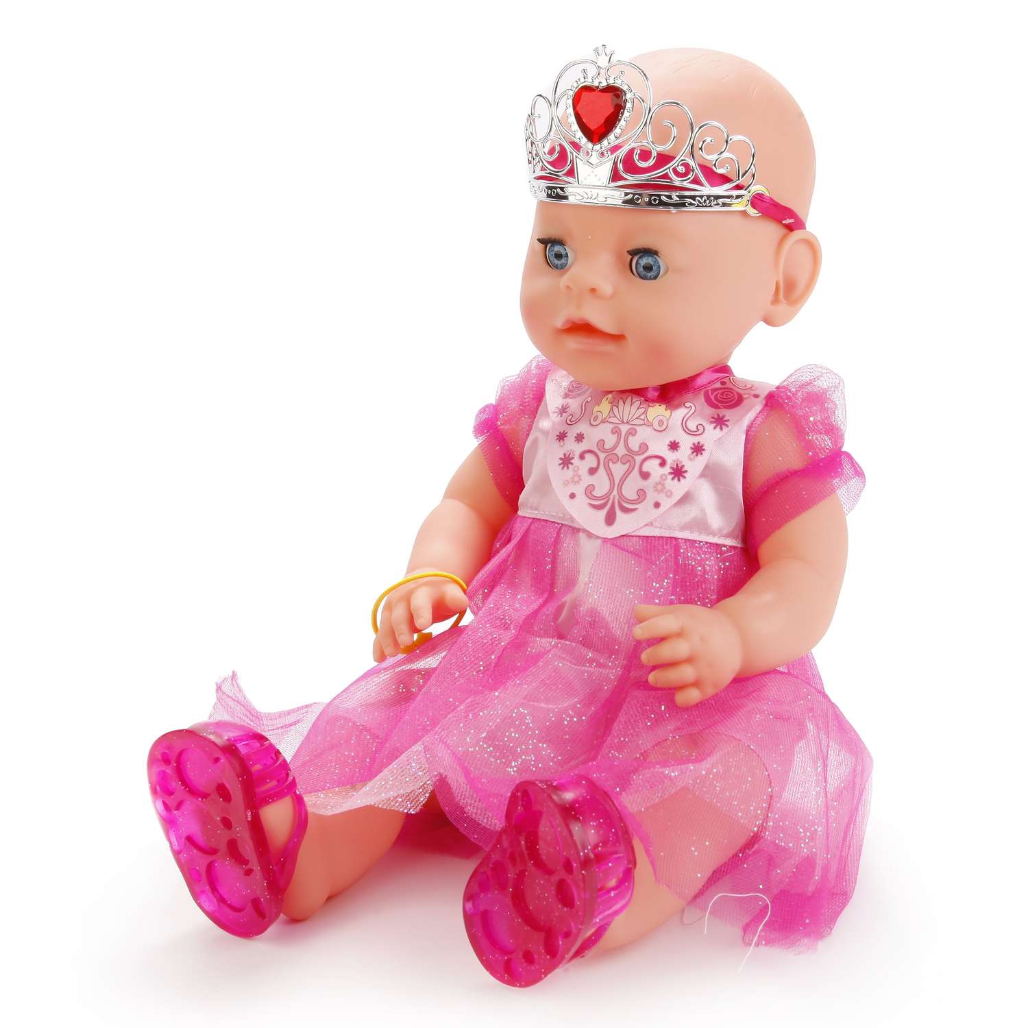 Кукла Карапуз интерактивная в нежно-розовом платье Y40BB-DP-PRS-RU 215457 - фото 1