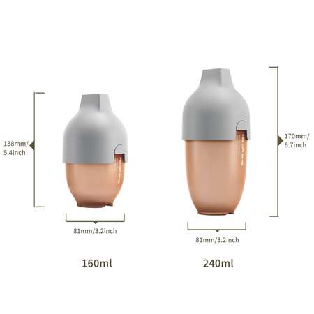 Бутылочка антиколиковая HEORSHE Ultra Wide Neck Baby Bottle 160 мл от 0 месяцев серая