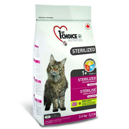 Корм для кошек 1st Choice 2,44кг Sterilized курица с бататом