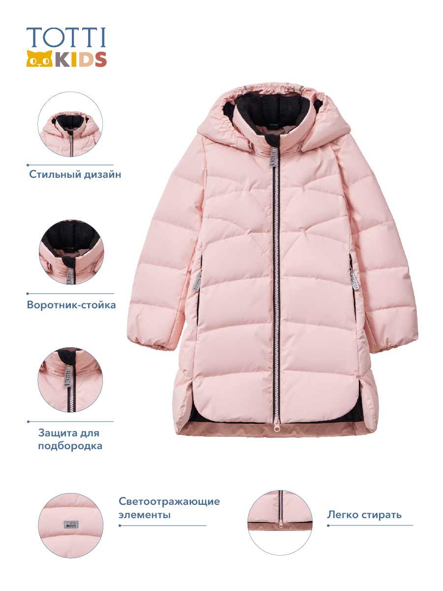 Пальто Totti Kids AW23TKG005/Пальто детское/Розовый - фото 4