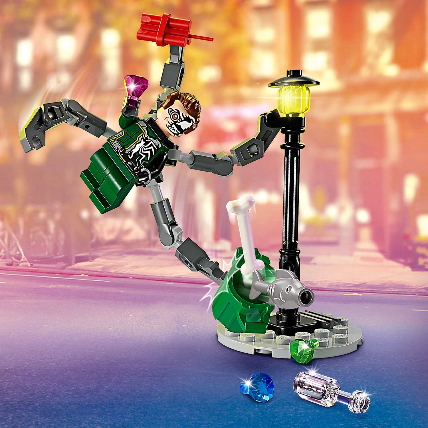 Конструктор LEGO Marvel Погоня на мотоцикле: Человек-паук против Дока Ока 76275 - фото 7