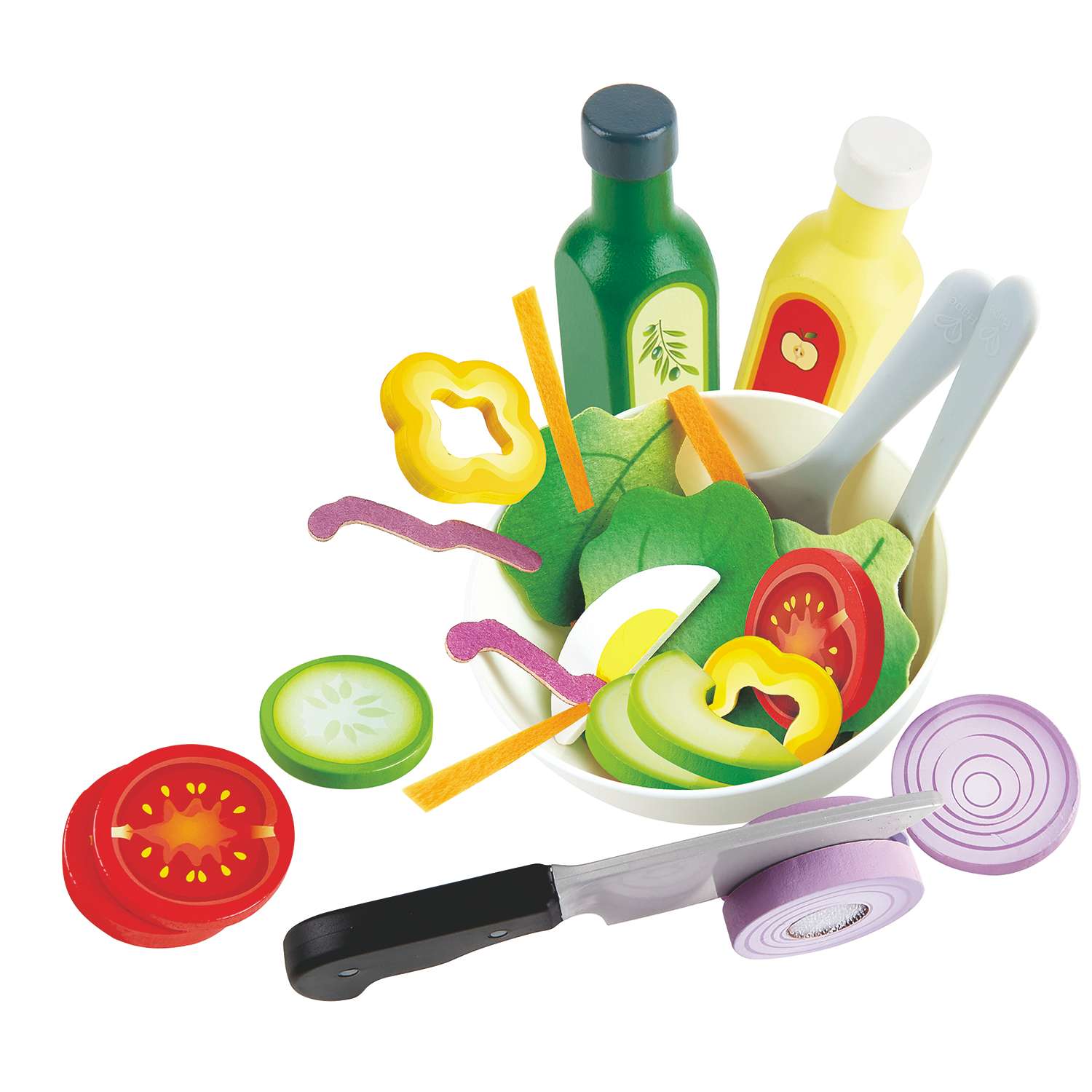 Игрушка HAPE Овощной салат 40 предметов в наборе игрушечная еда и аксессуары - фото 2