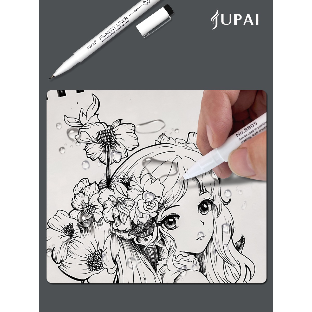 Ручка линер Jupai 9 шт. - фото 16
