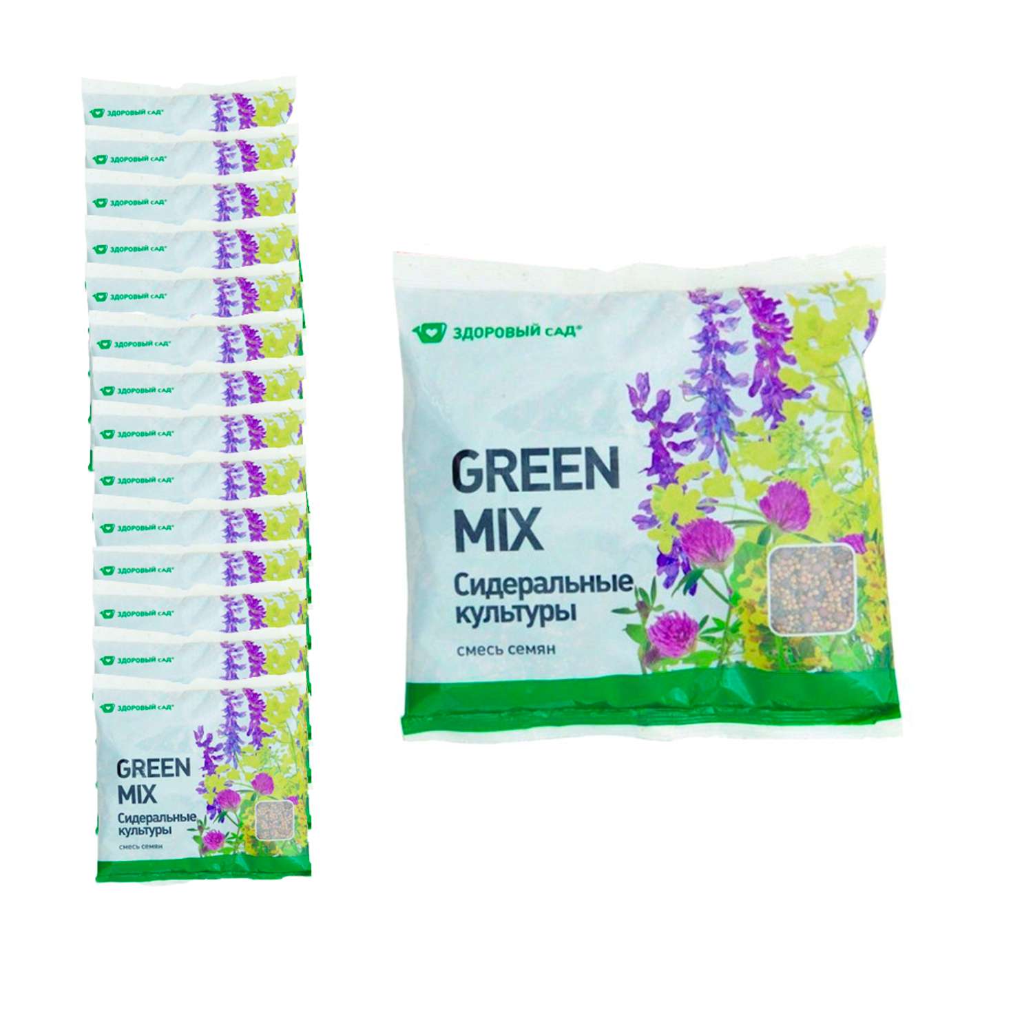 Семена сидерата Здоровый Сад Green Mix Зеленая смесь 15х0.5 кг - фото 1