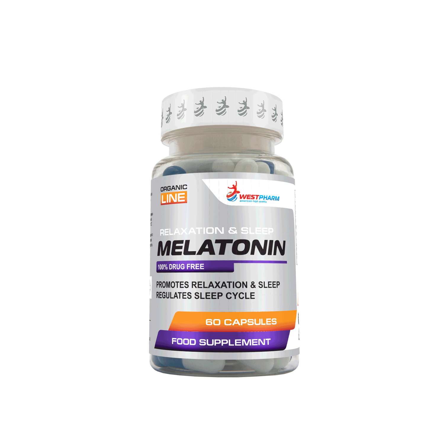 БАД для сна WESTPHARM Melatonin 3мг 60 капсул - фото 1