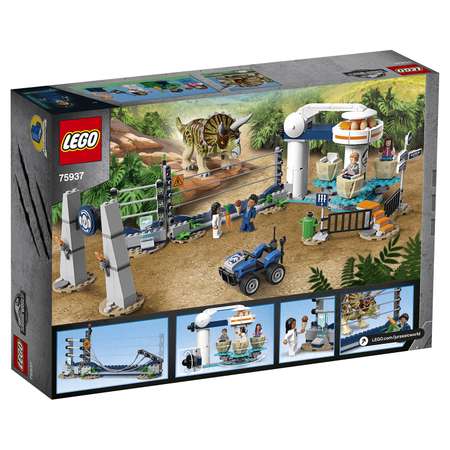 Конструктор LEGO Jurassic World Нападение трицератопса 75937