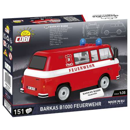 Конструктор COBI Микроавтобус Barkas B1000 Feuerwehr 151 деталей