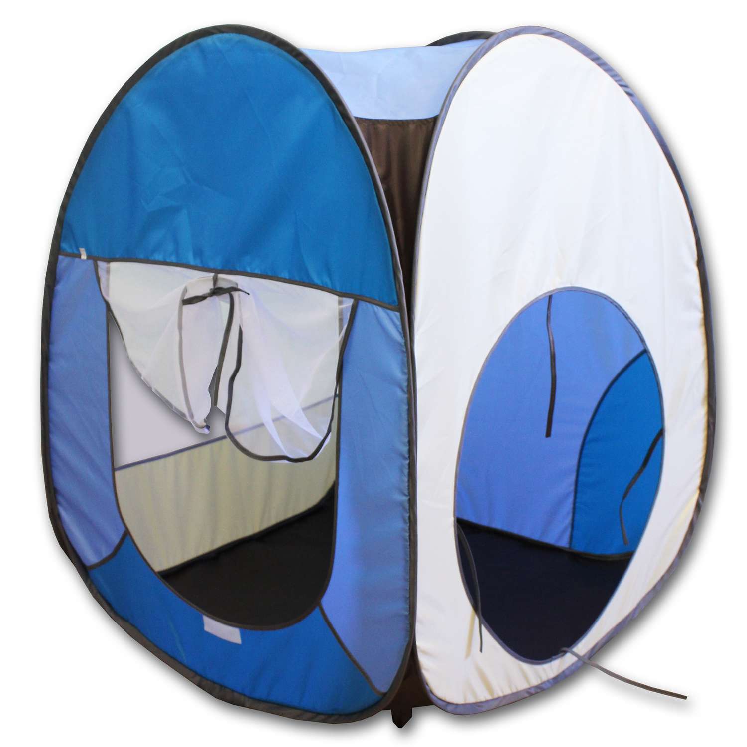 Палатка игровая Belon familia Волшебный домик цвет коричневый/яркий голубой/голубой/бежевый Размеры 75х75х90 см - фото 1