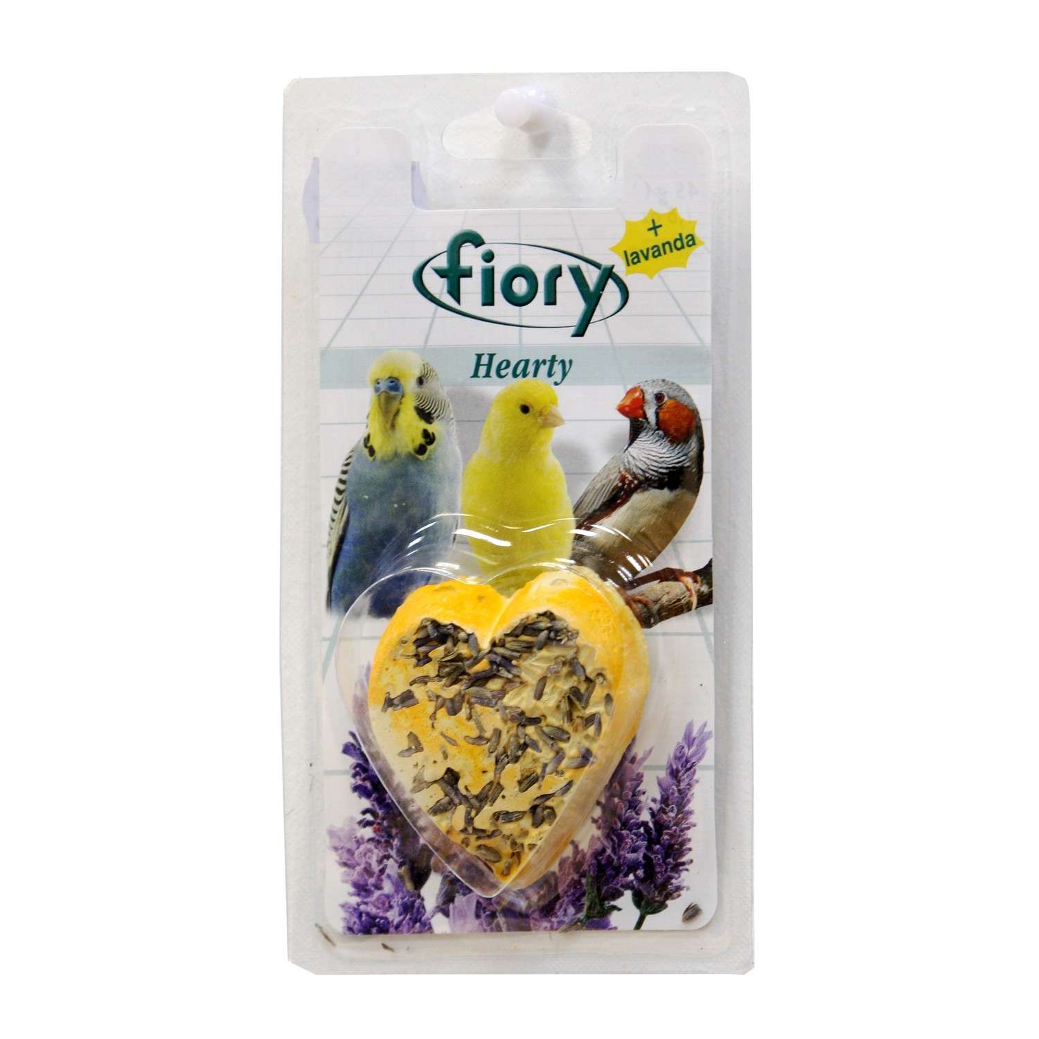 Био-камень для птиц Fiory Hearty с лавандой в форме сердца 45 г - фото 1