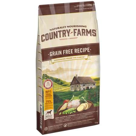 Корм для собак Country Farms Grain Free с курицей 11кг