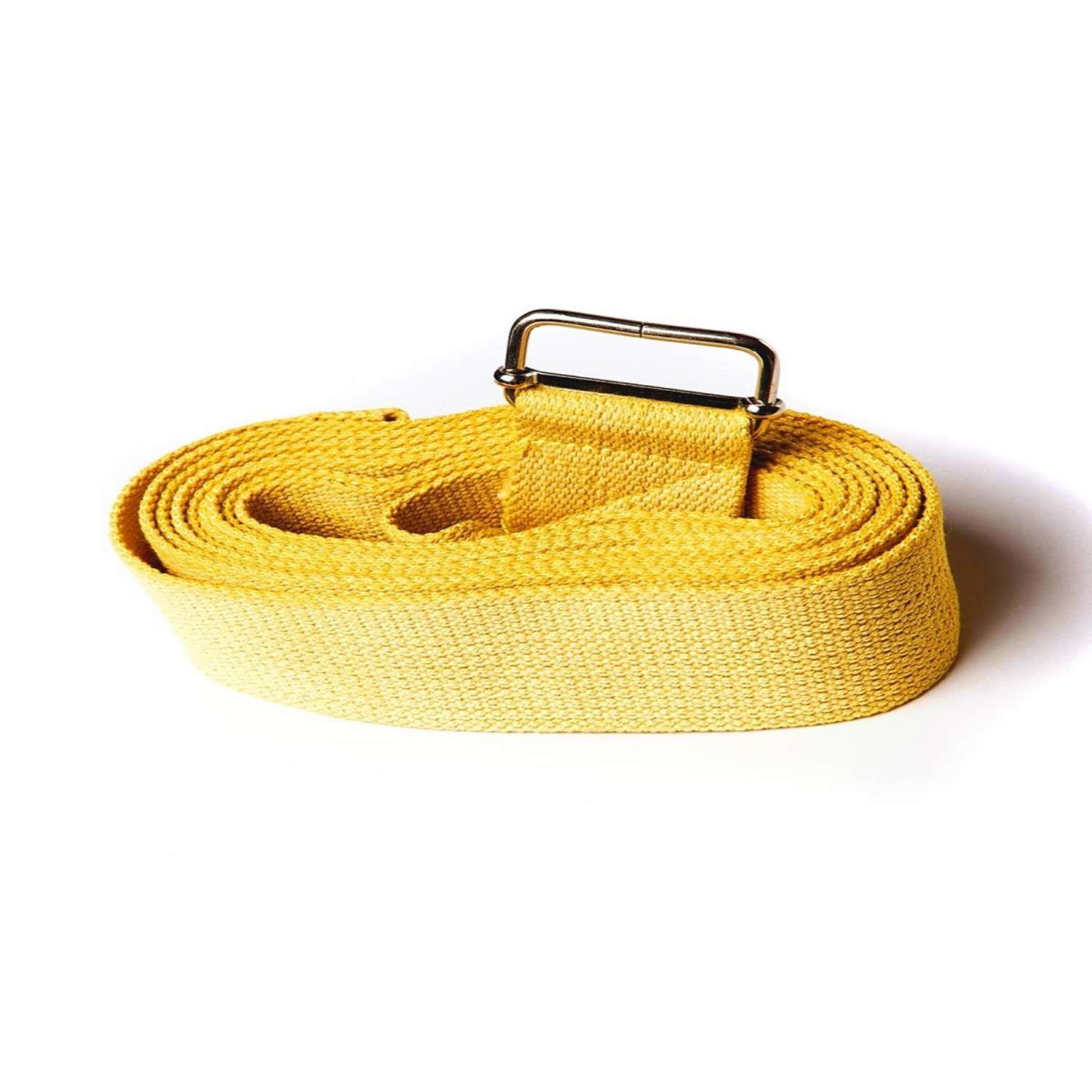 Ремень для фитнеса и йоги Ramayoga хлопковый 270 см желтый - фото 1
