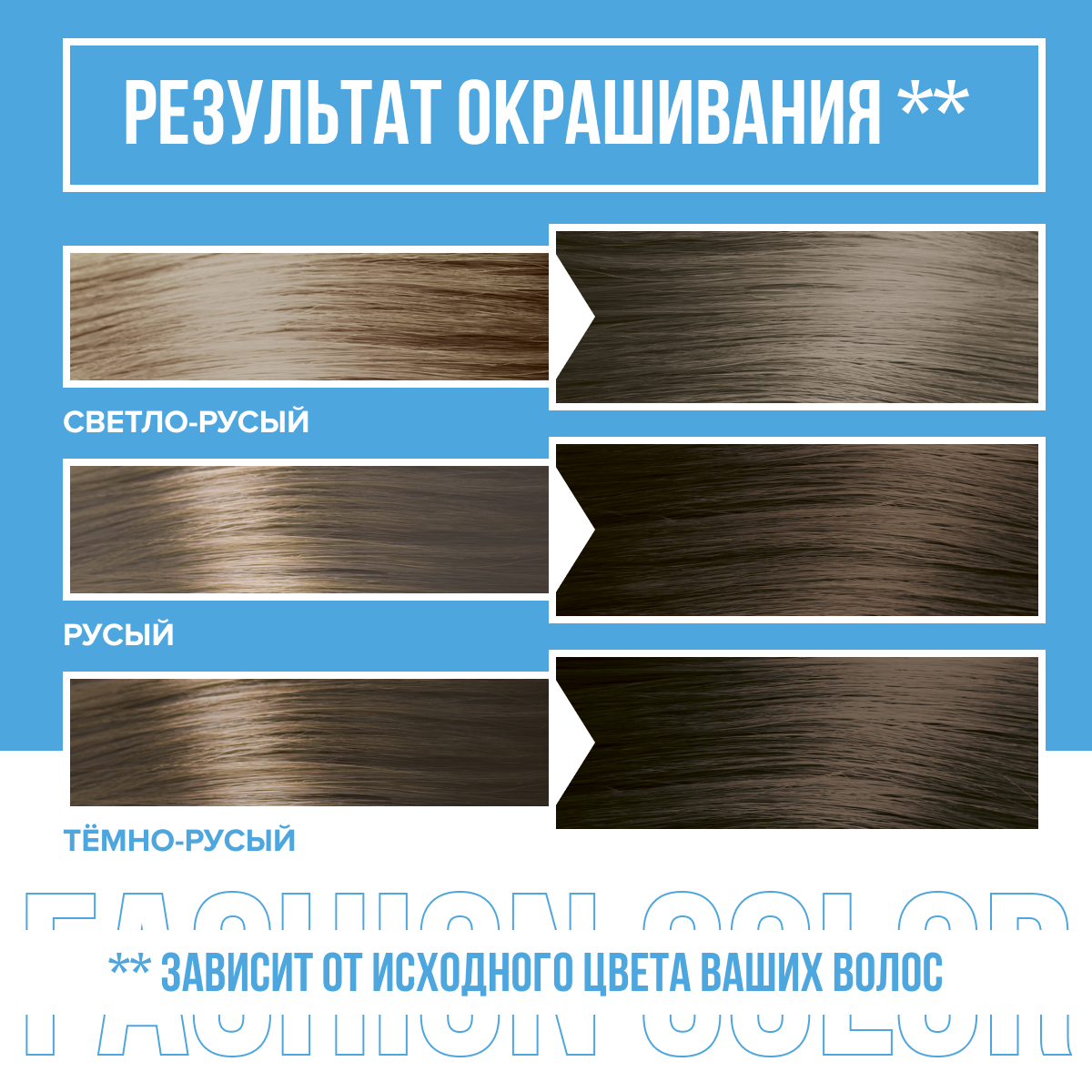 Краска для волос Studio Professional Essem Hair 6.1 Пепельно-русый Fashion Color 50/50/15 мл - фото 2