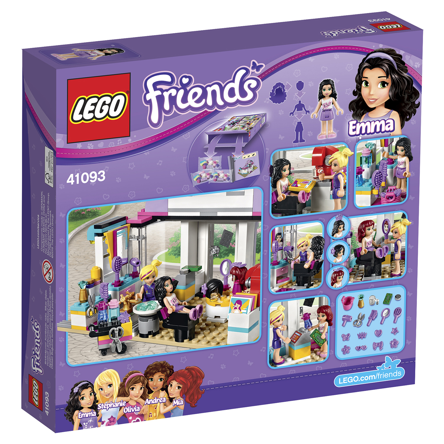 Конструктор LEGO Friends Парикмахерская (41093) купить по цене 2499 ₽ в  интернет-магазине Детский мир