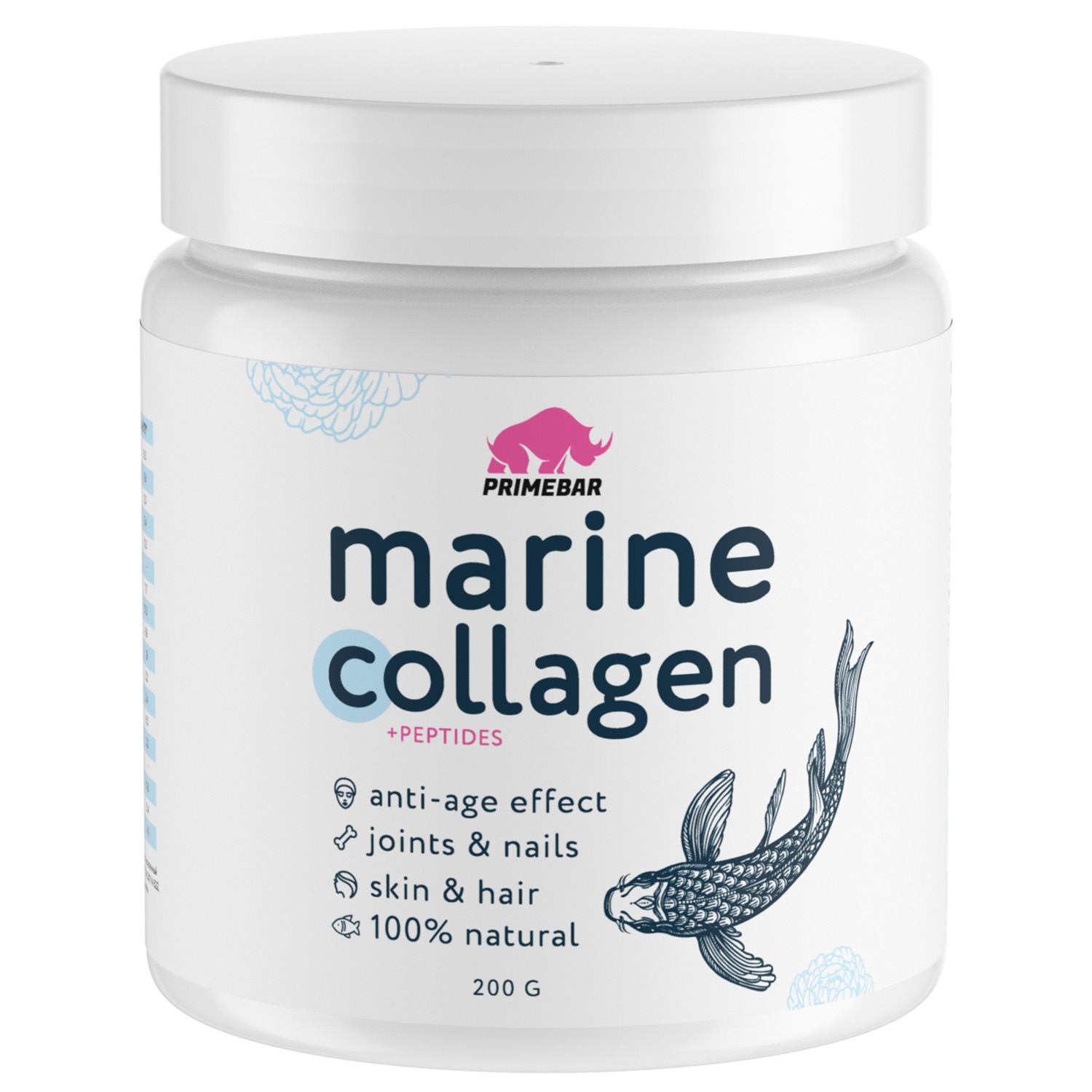 Коллаген Primebar Collagen Морской рыбный чистый 200г - фото 1