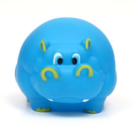 Игрушка Пижон пищащая «Бегемотик» 8х6 см синяя