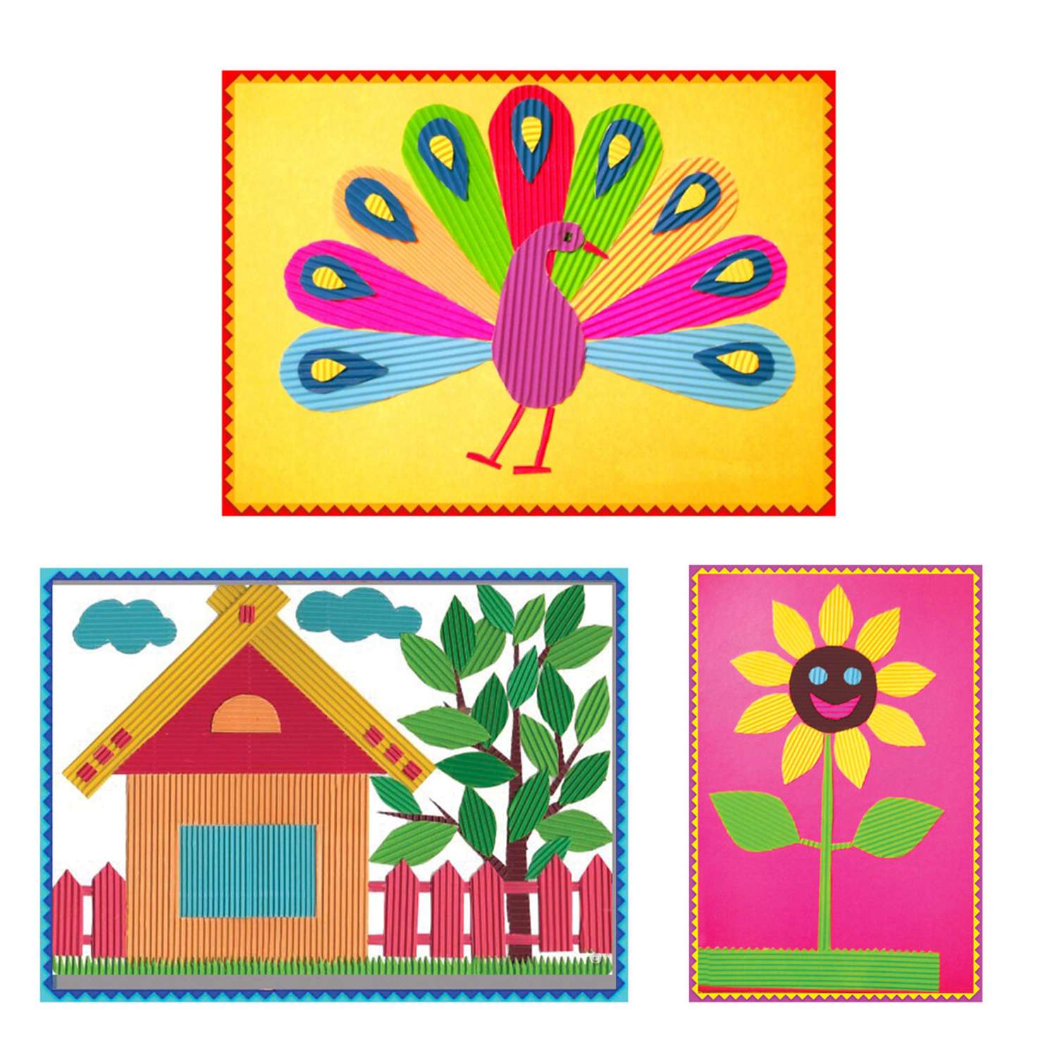 Цветная бумага Остров Сокровищ гофрированная для творчества и оформления А4 10 листов 20 цветов - фото 4