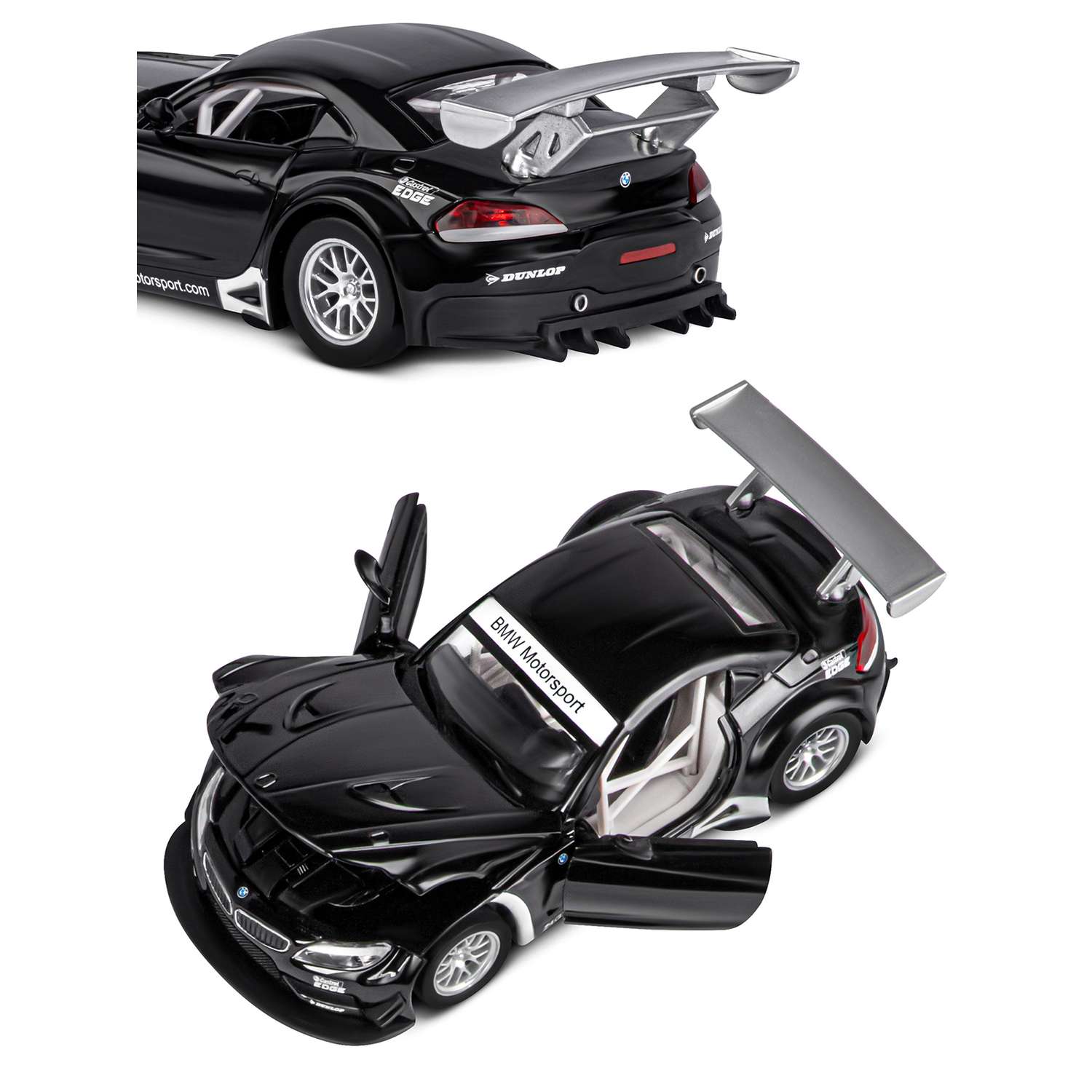Машинка металлическая АВТОпанорама игрушка детская BMW Z4 GT 1:32 черный JB1251396 - фото 8