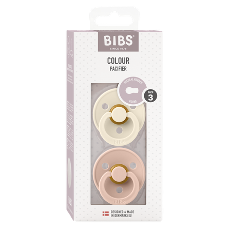 Набор 2 шт. Соска-пустышка BIBS Colour Ivory/Blush 18+ месяцев