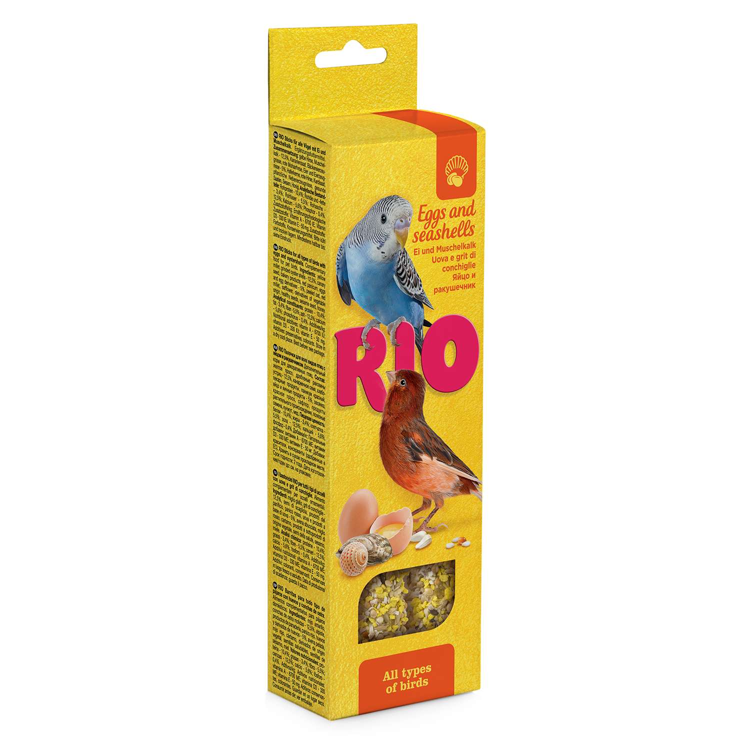 Лакомство для птиц RIO Палочки с яйцом и ракушечником 2шт*40г - фото 1