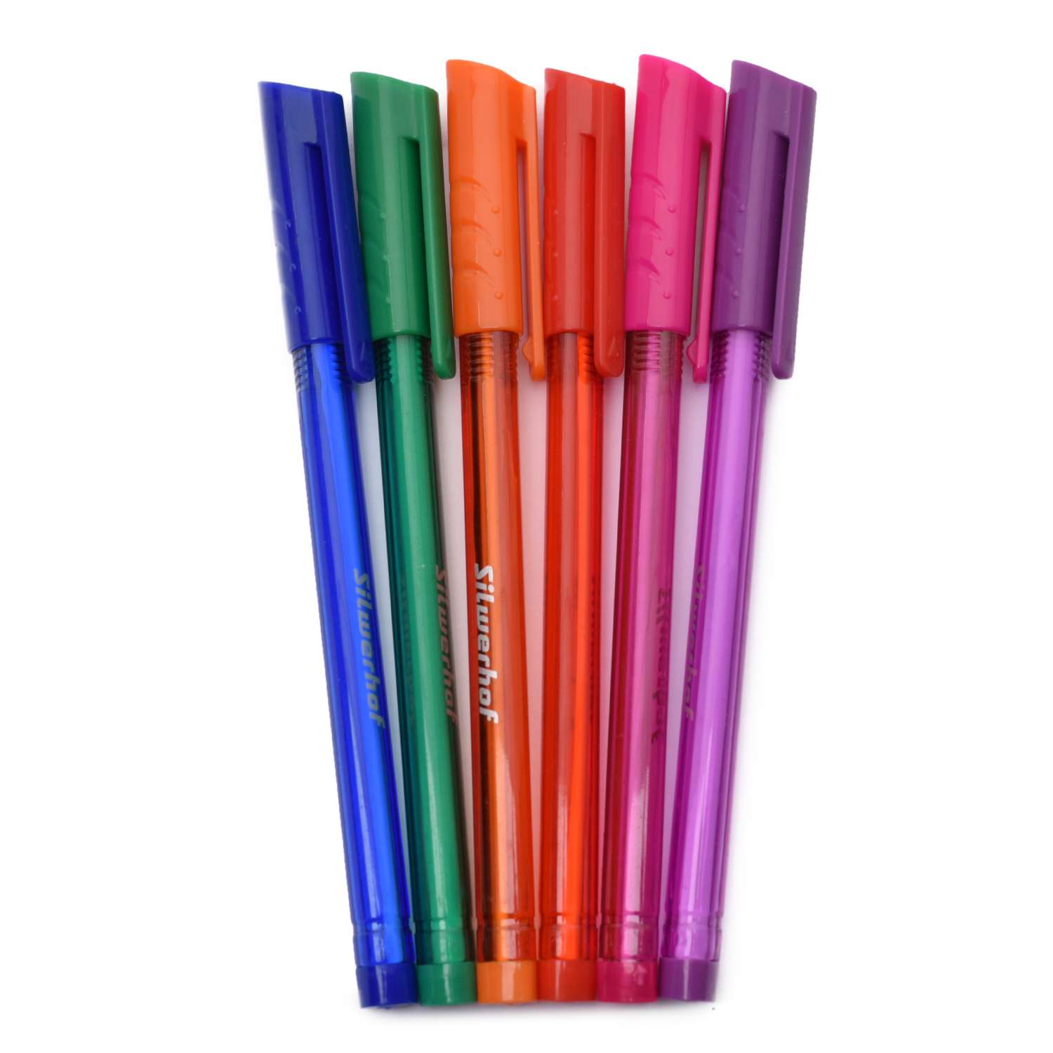 Ручки Silwerhof Цветландия шариковые 6 цветов - фото 1
