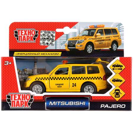 Машина Технопарк Mitsubishi Pajero Такси инерционная 256365