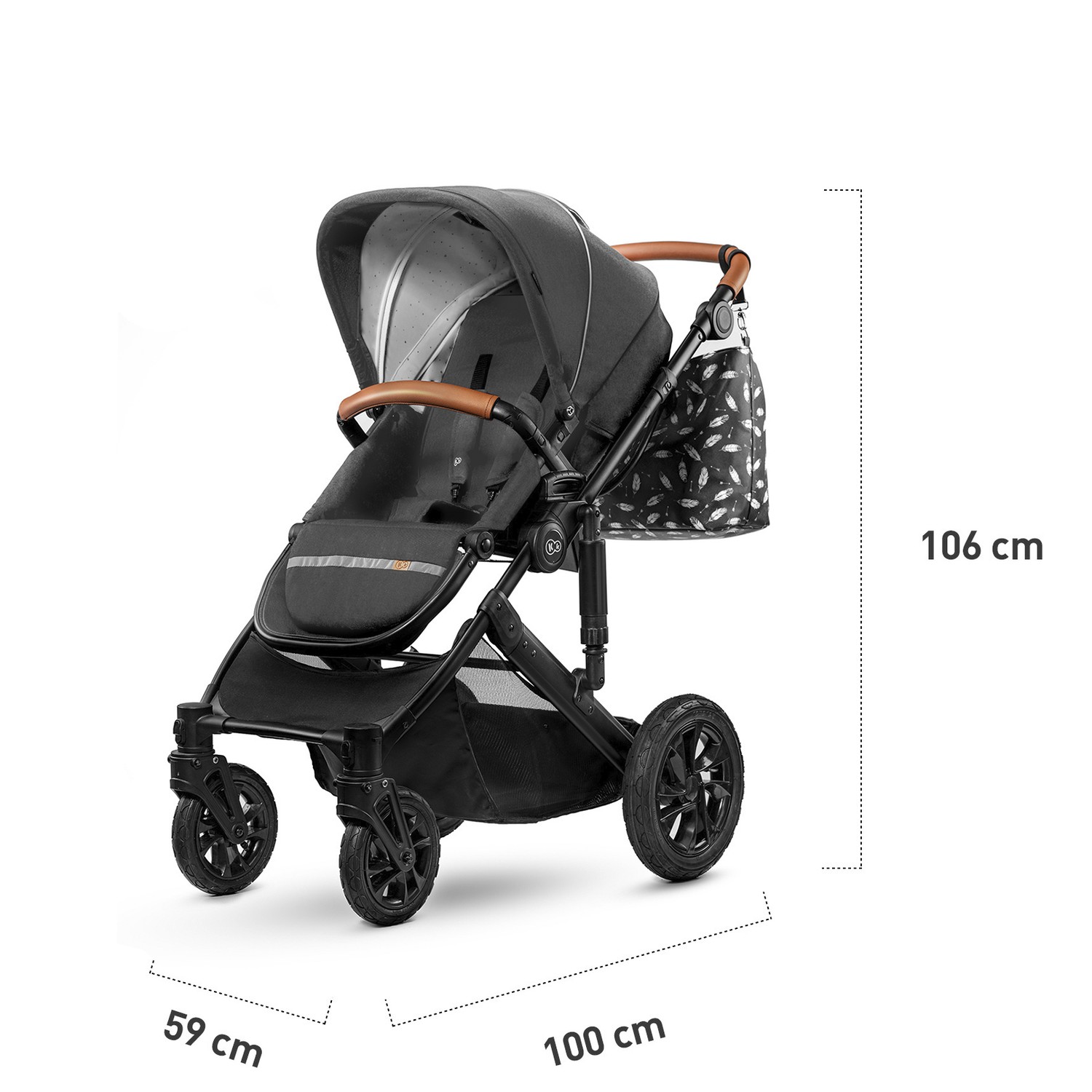 Коляска 2в1 Kinderkraft Prime 2020 Black - фото 13