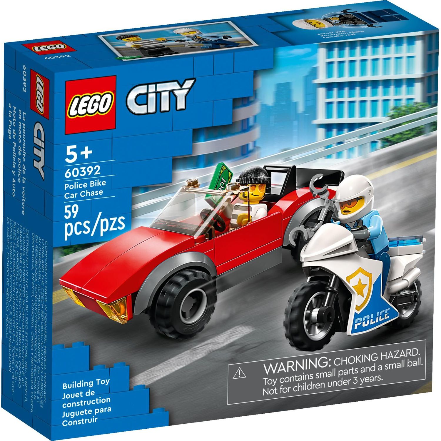 Конструктор Lego CITY Полицейская погоня на байке 60392