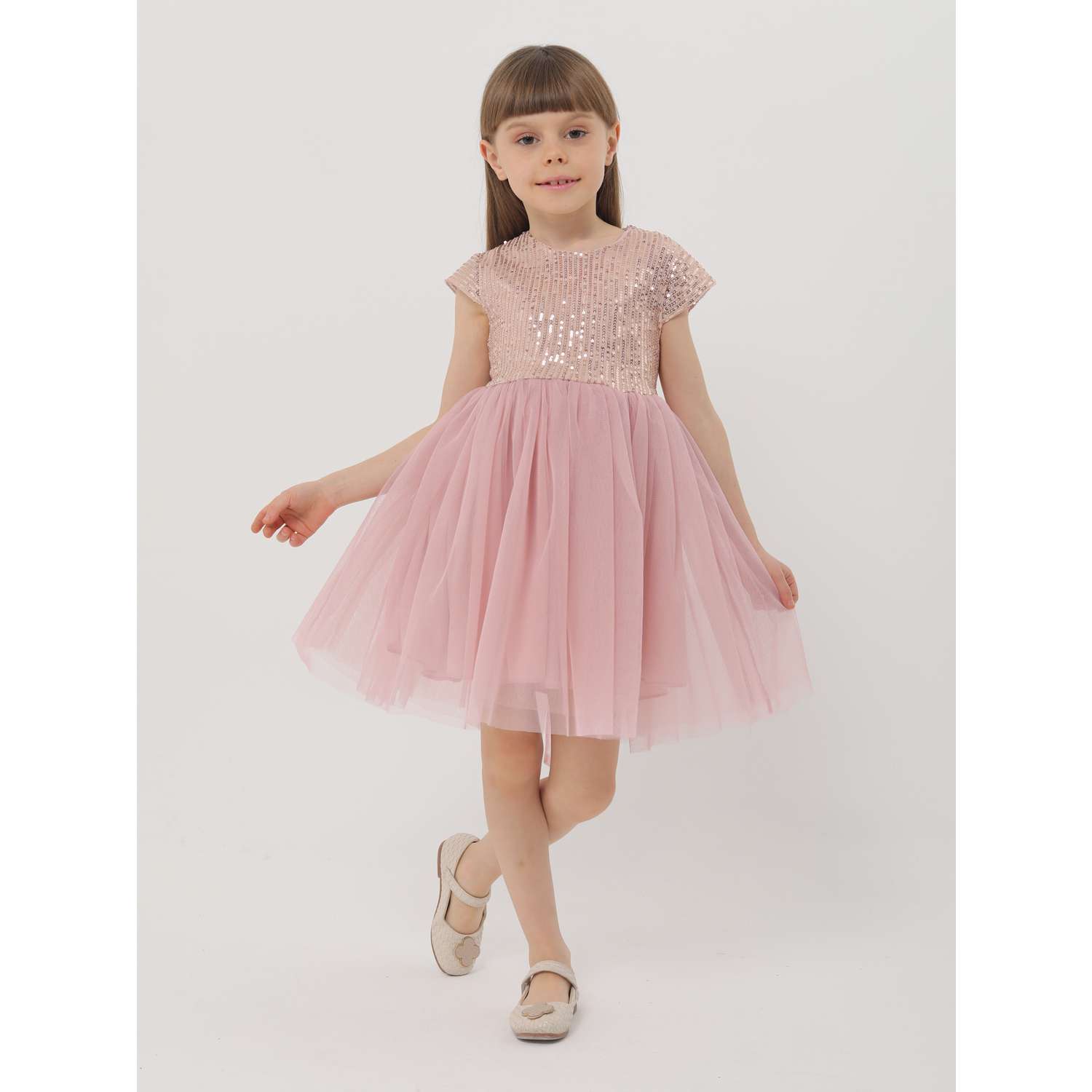 Платье BabyDreams ППП_1/розовые пайетки - фото 1