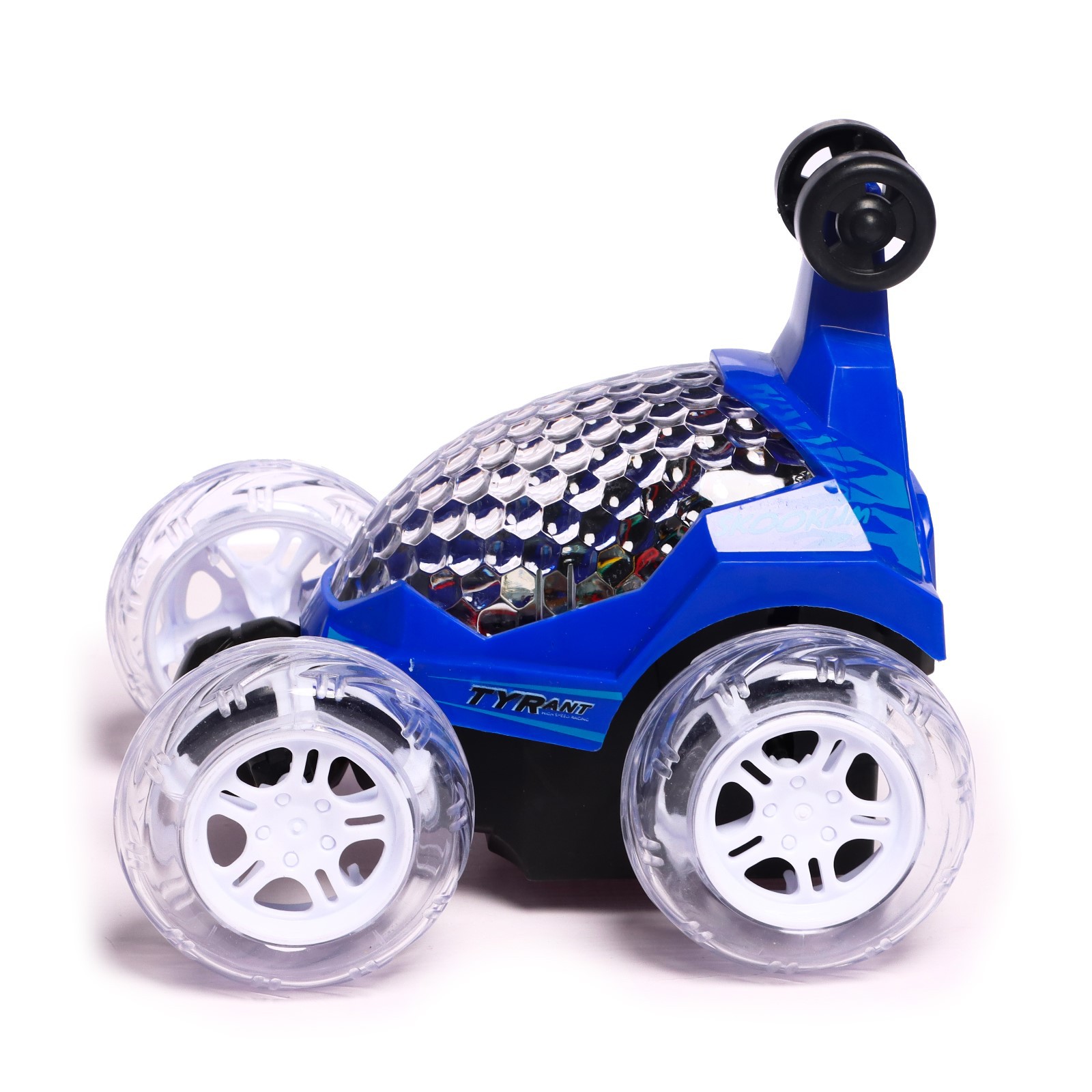 Перевёртыш Автоград радиоуправляемый «Трюкач» подсветка колес работает от аккумулятора цвет синий - фото 2