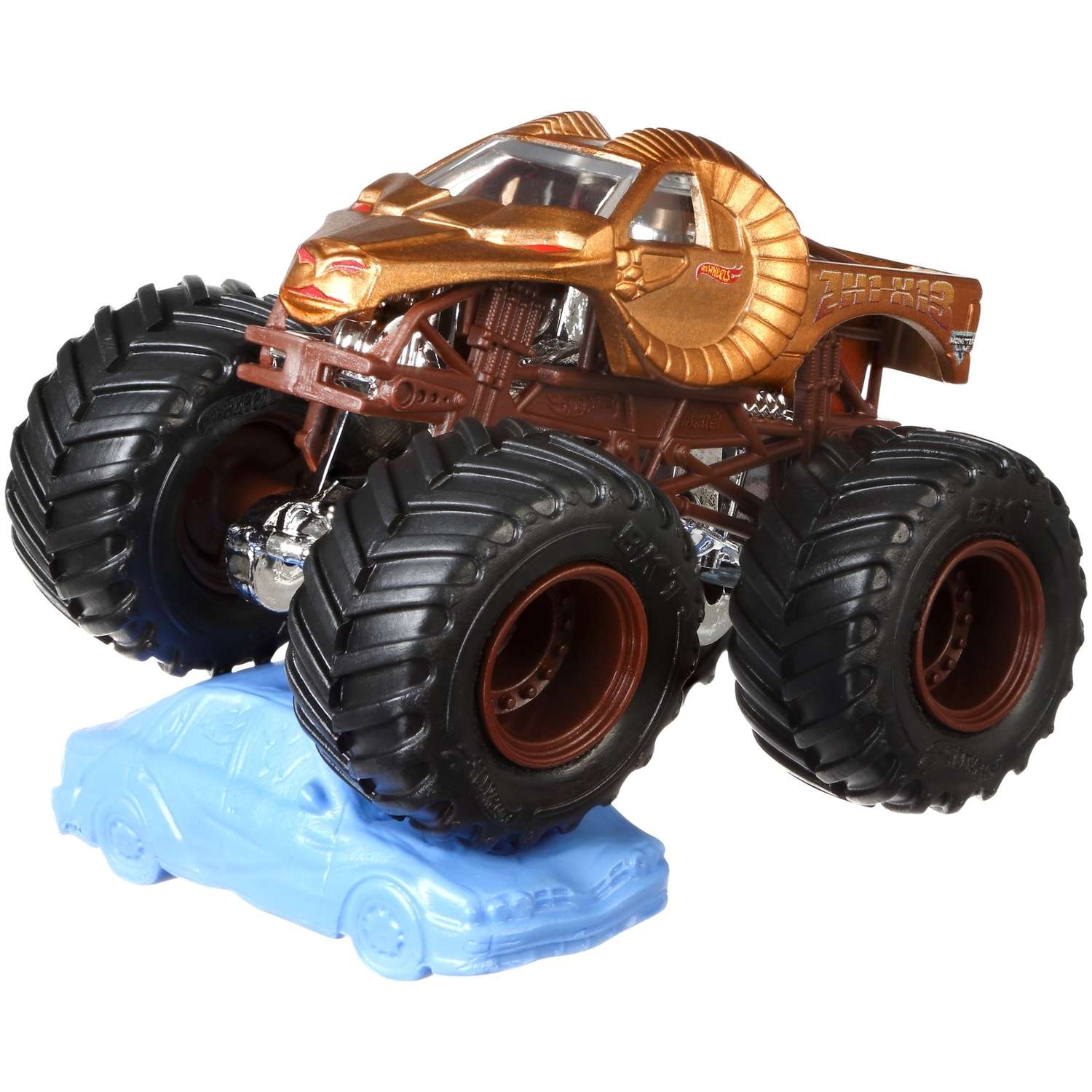 Машина Hot Wheels Monster Jam 1:64 Chroma Frost Зомби Хантер FLX32 21572 - фото 4