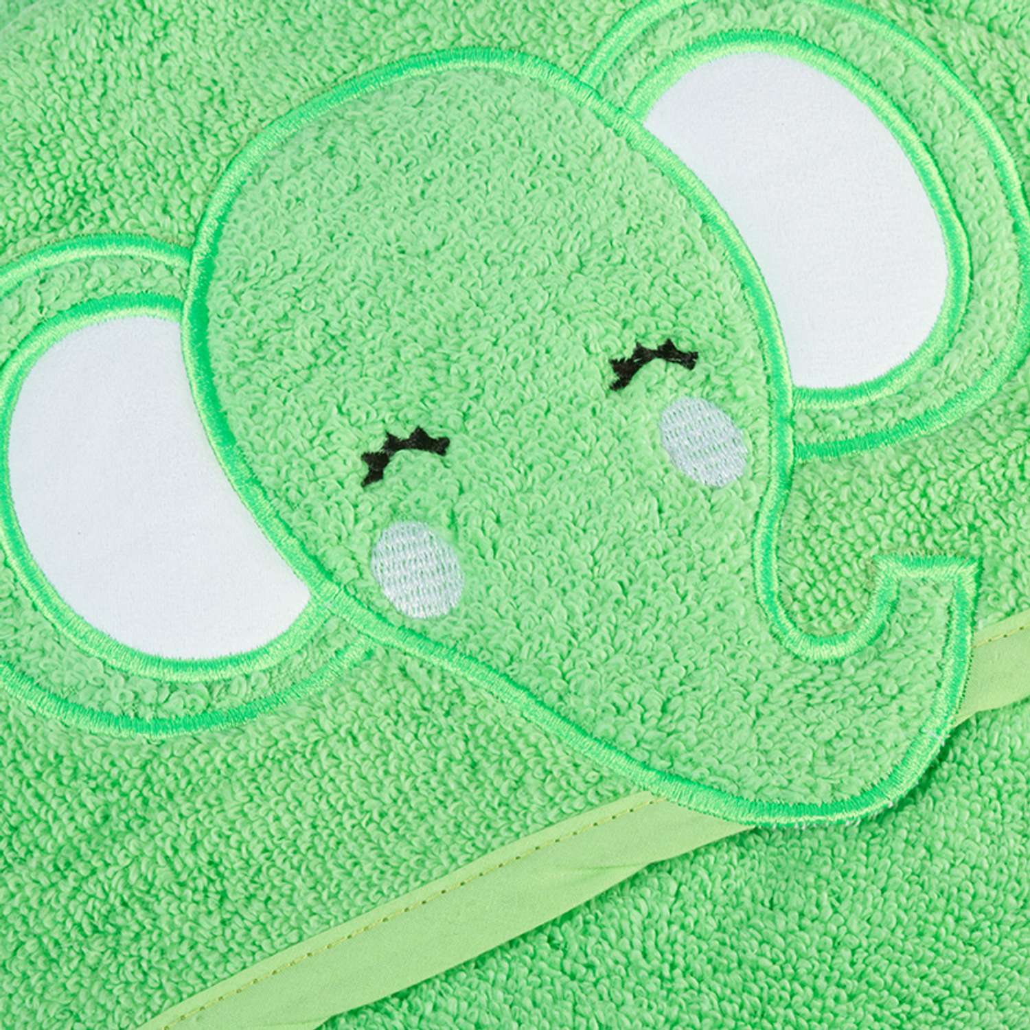 Полотенце детское Babyton с уголком зеленое - фото 3