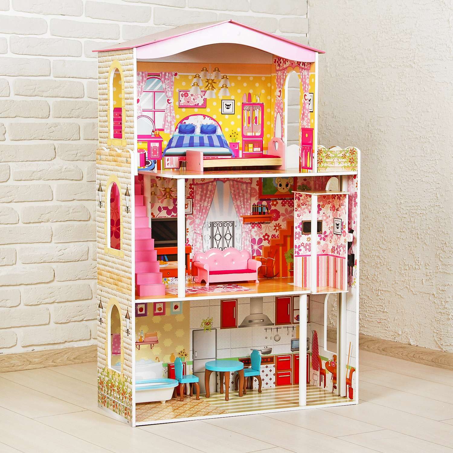 Кукольный дом Sima-Land Яркий интерьер с мебелью 2949125 - фото 1