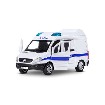 Полицейская машина АВТОпанорама Mercedes Benz Sprinter 1:53 Полиция белый