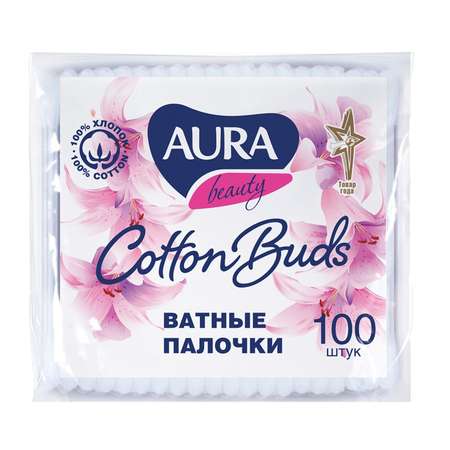 Ватные палочки AURA 100шт