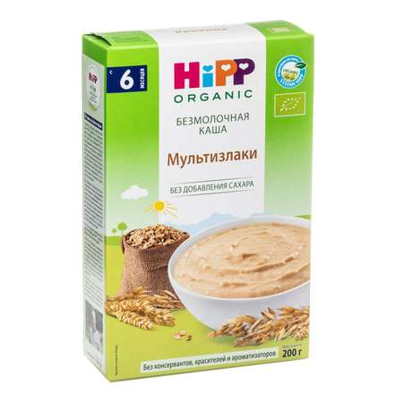 Каша Hipp безмолочная зерновая мультизлак 200г с 6месяцев