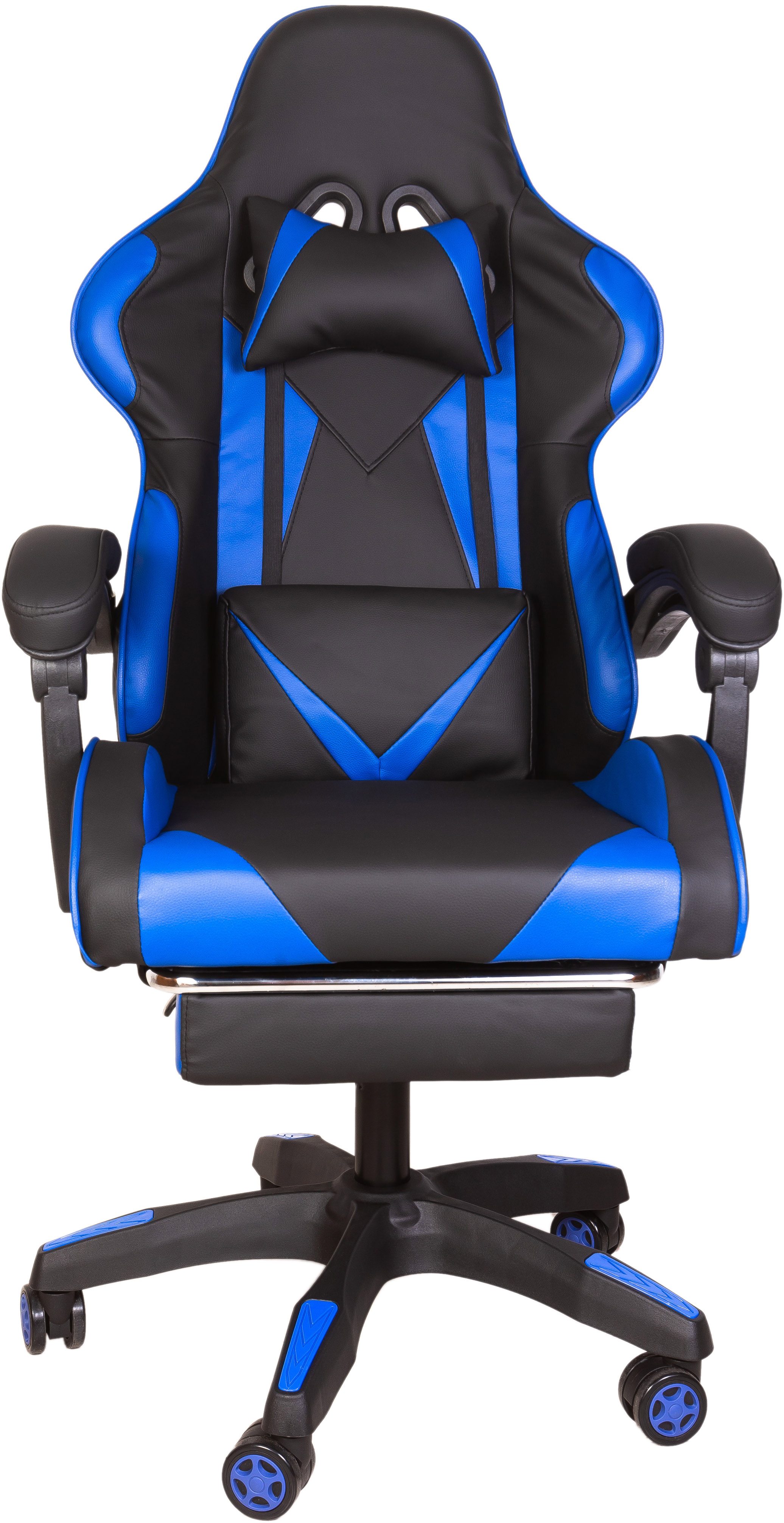 Компьютерное кресло GRAMBER чёрно-синий экокожа - фото 1