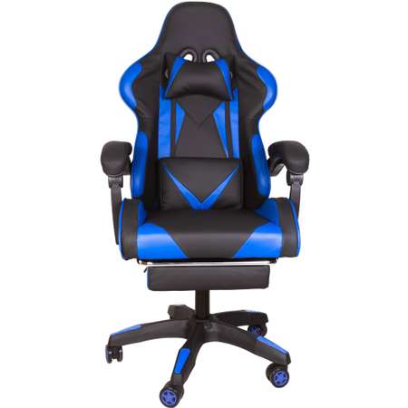 Компьютерное кресло GRAMBER чёрно-синий экокожа