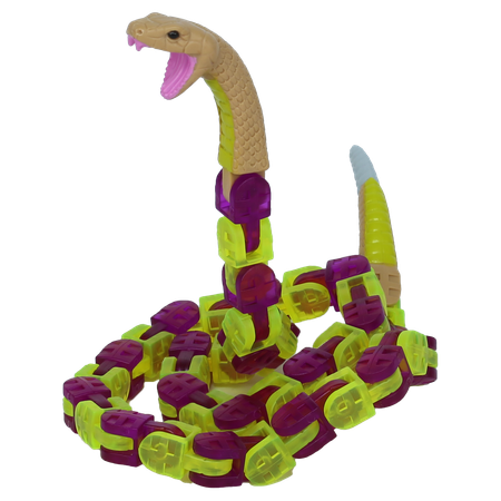 Игрушка антистресс KLIXX Гремучая змея фиолетовая