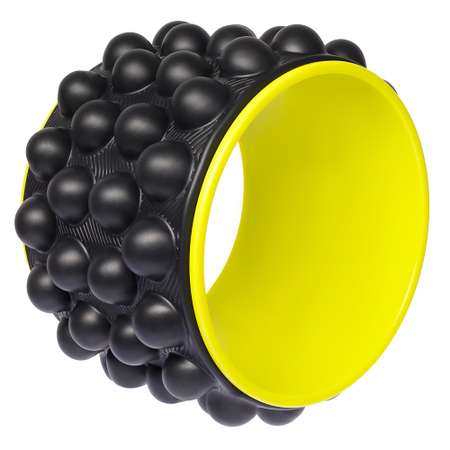Колесо для йоги STRONG BODY фитнеса и пилатес 28х19 см черно-желтое