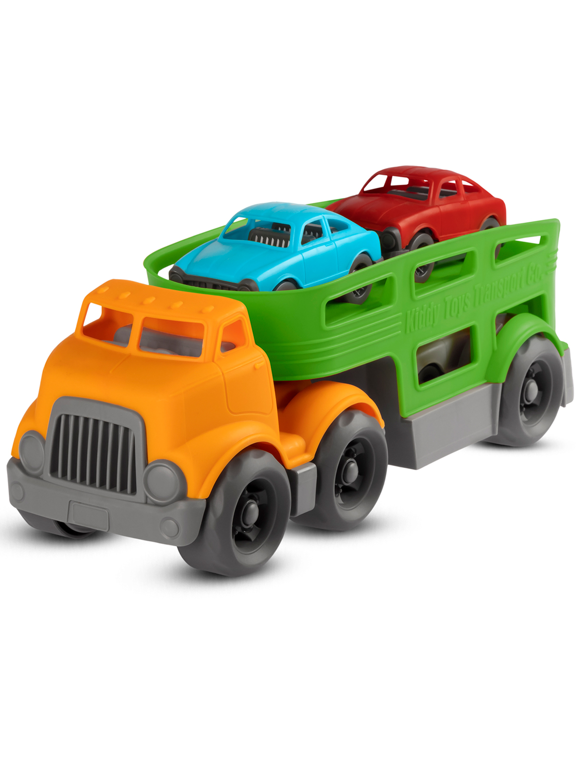 Машинка ДЖАМБО Трейлер оранжево-зеленый в коробке JB5300603 - фото 10