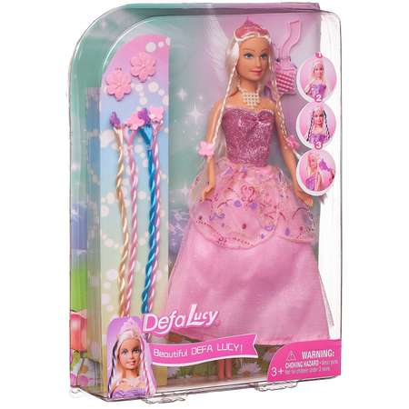 Игровой набор ABTOYS Кукла Defa Lucy в розовом платье с игровыми предметами