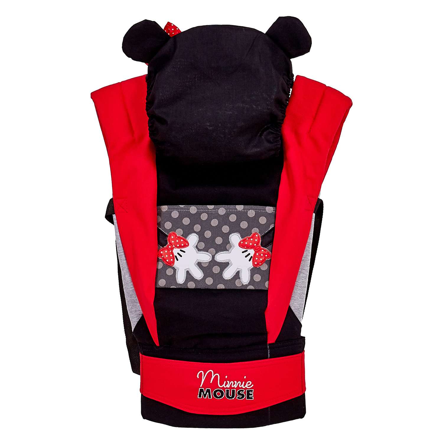 Рюкзак-кенгуру Polini kids Disney baby Минни Маус с вышивкой Черный - фото 1