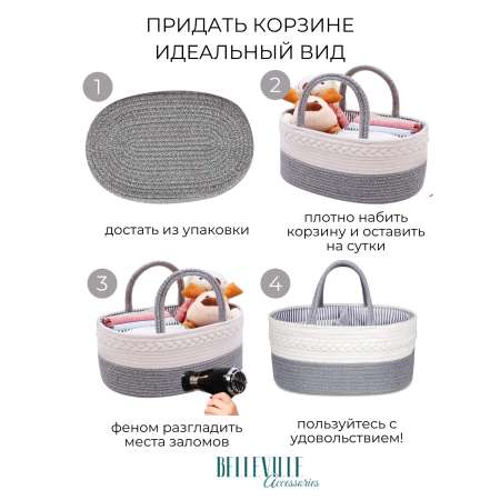 Корзина-органайзер Belleville Accessories для хранения вещей и принадлежностей новорожденного