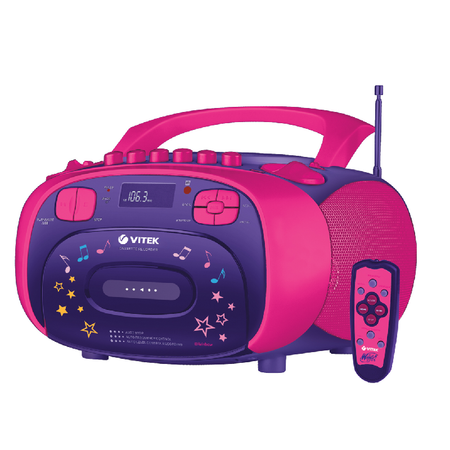 Магнитола VITEK c СD-MP3 WX-4001 MS. Winx