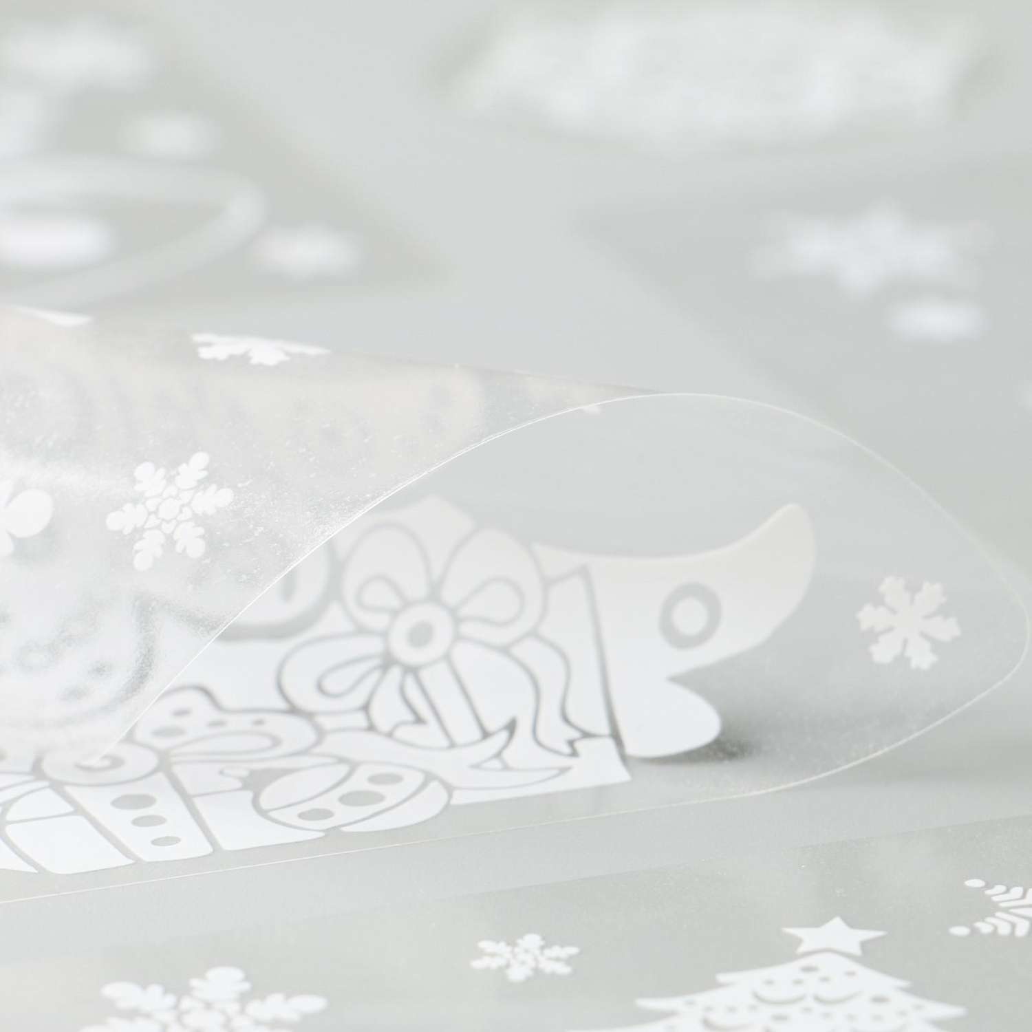 Набор наклеек новогодних Sima-Land «Ёлка. Дед Мороз. Снегурочка» 35 х 33 см - фото 2